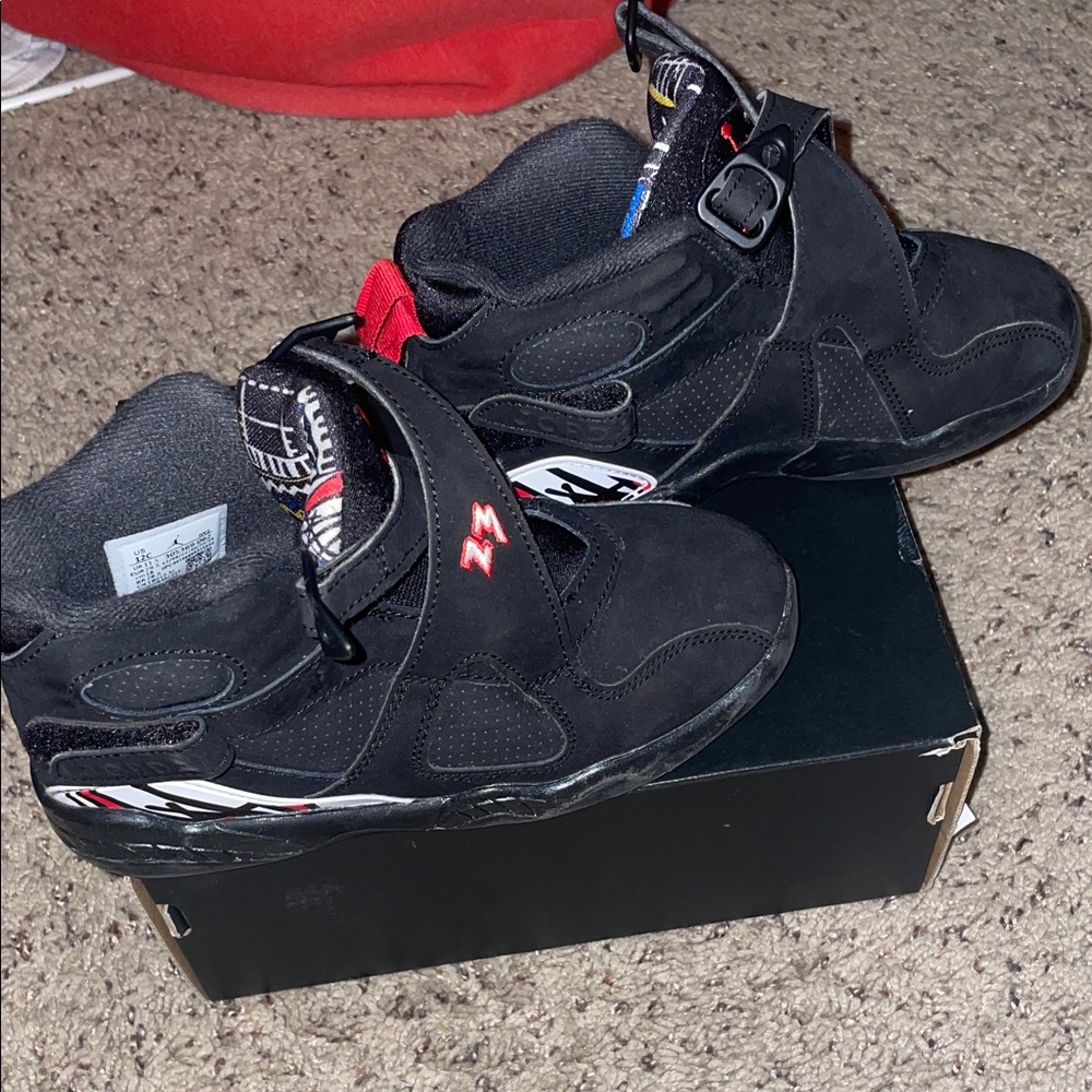 Jordan 8 Retro PS in Black, Red, and White - Picture 3 of 6